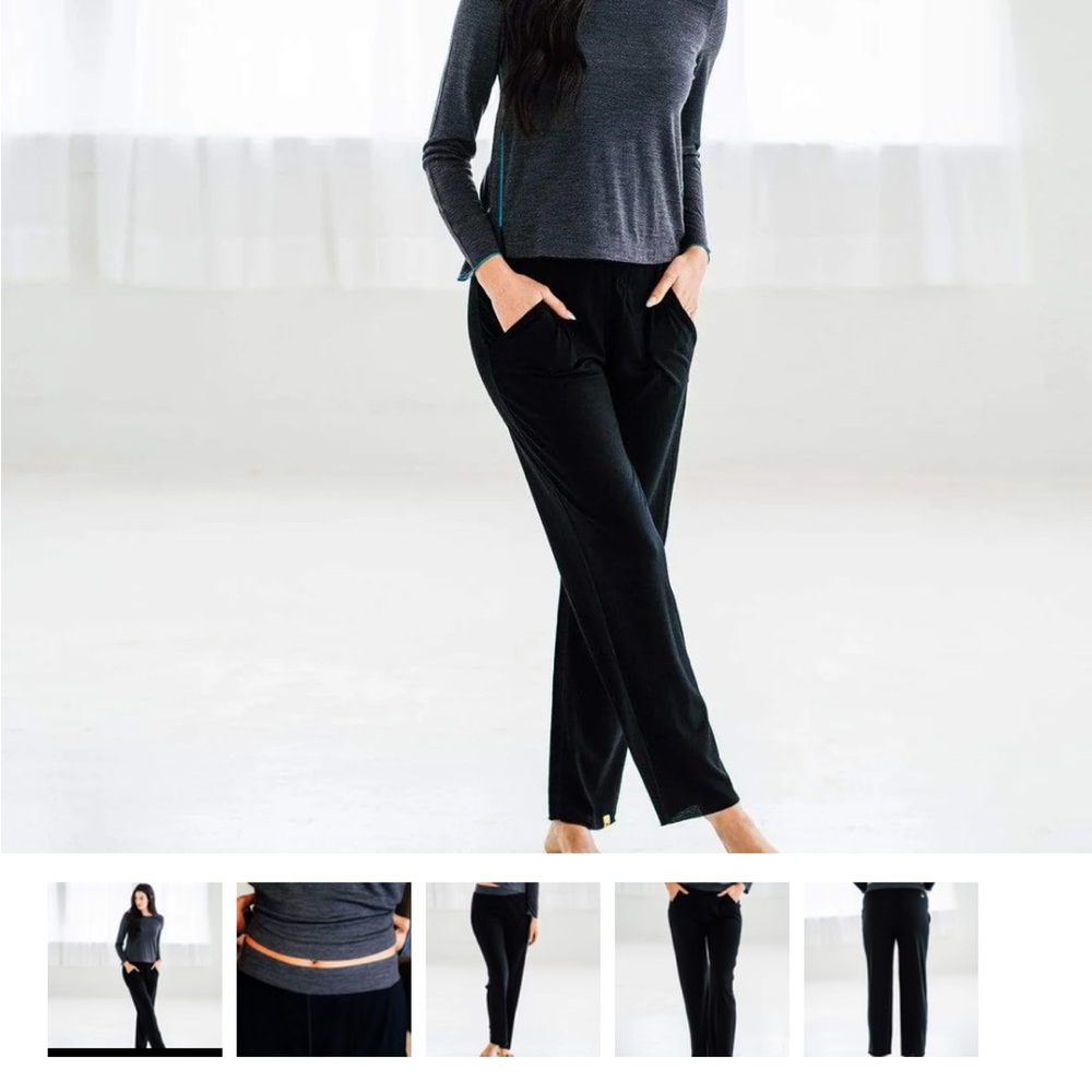 Chill Angel 100% merino lounge pants. Black. Medium. $35.
